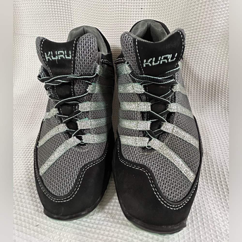 Kuru Chicane trail hiking shoes 👟 black-delirium leather-mesh women’s